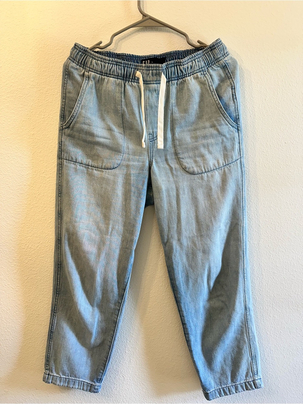 GAP Light Blue Relaxed Denim Jogger Pants